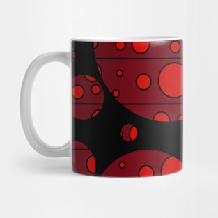 Modern Polka Dots - Red Roses Mug